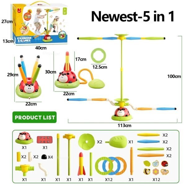 Ladybug Musical Jump & Toss Outdoor Toy