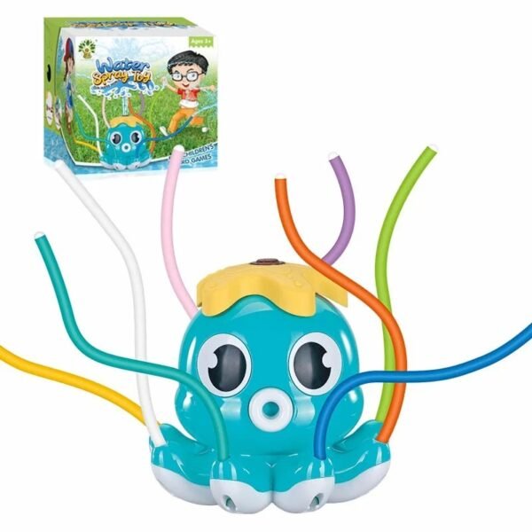 Octopus Water Sprinkler Toy – Rotating Outdoor Splash