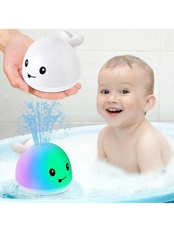 Light-Up Whale Bath Toy – Toddler Water Sprinkler