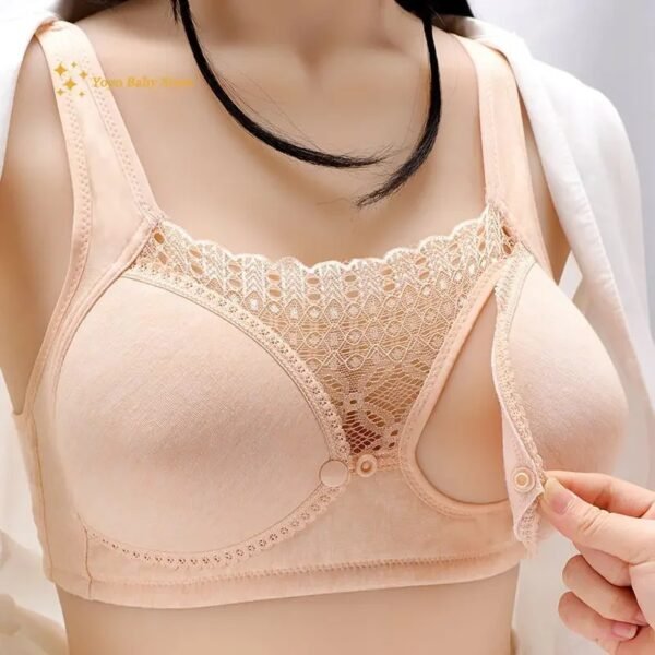 Open Front Maternity Nursing Bra – Wireless & Anti-Sag