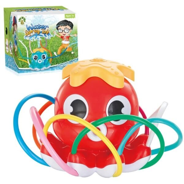 Octopus Water Sprinkler Toy – Rotating Outdoor Splash