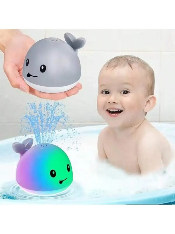 Light-Up Whale Bath Toy – Toddler Water Sprinkler