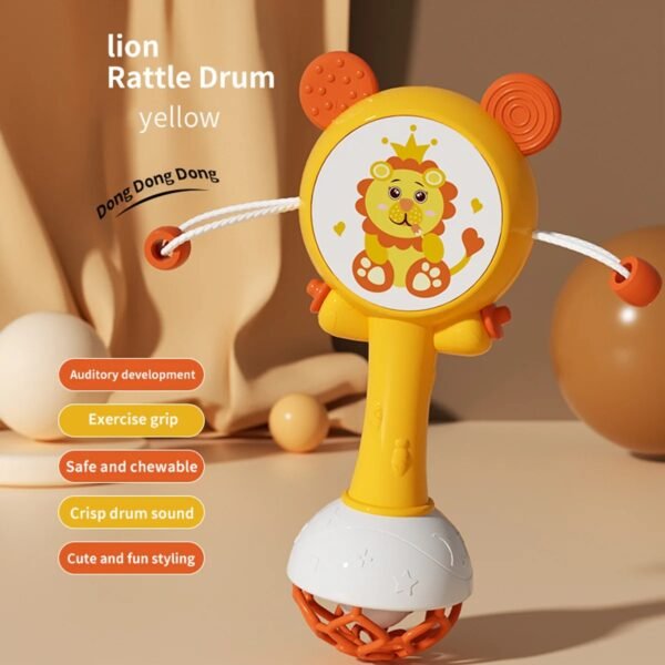 Baby Rattle Teether Hand Bell Toy 0-18M