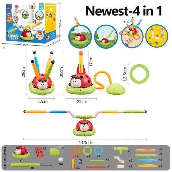 Ladybug Musical Jump & Toss Outdoor Toy